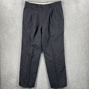 Ermenegildo Zegna Fine Worsted Super 100s Wool Dress Pants Black Men’s 36x30